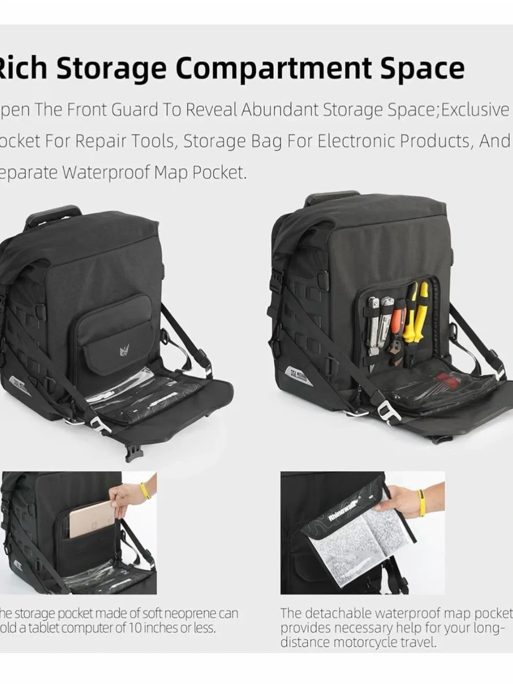Mechanic Black Motorcycle Tool Bag